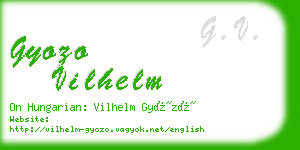 gyozo vilhelm business card